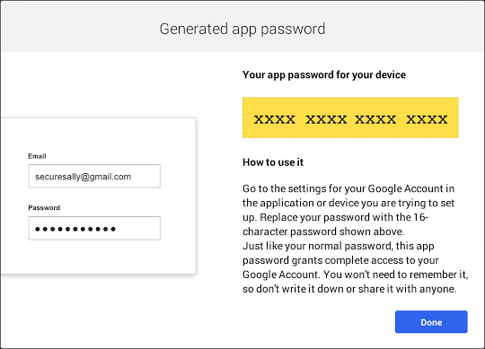 Create an App password